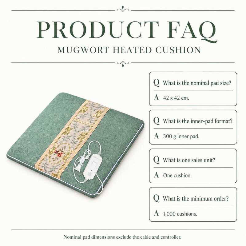 Mugwort Heated Cushion, Nominal 42 x 42 cm, with 300 g Inner Pad