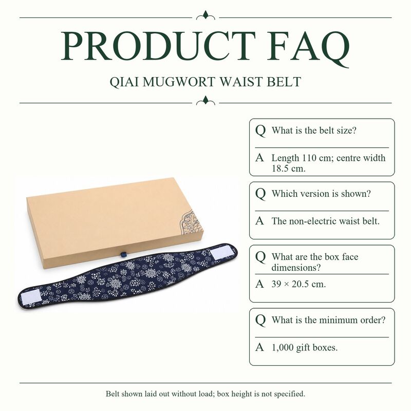 Qiai Mugwort Waist Belt in Gift Box for Wholesale Home Accessory Supply